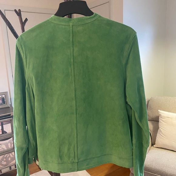 Green leather and suede jacket 1X NWT - Picture 3 of 15